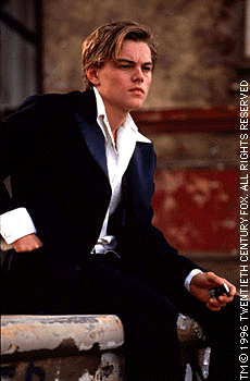 giovane leonardo dicaprio romeo gif